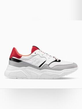 Koio Avalanche Men's White and Red Athletic Sneakers - Modern Chunky Trainer